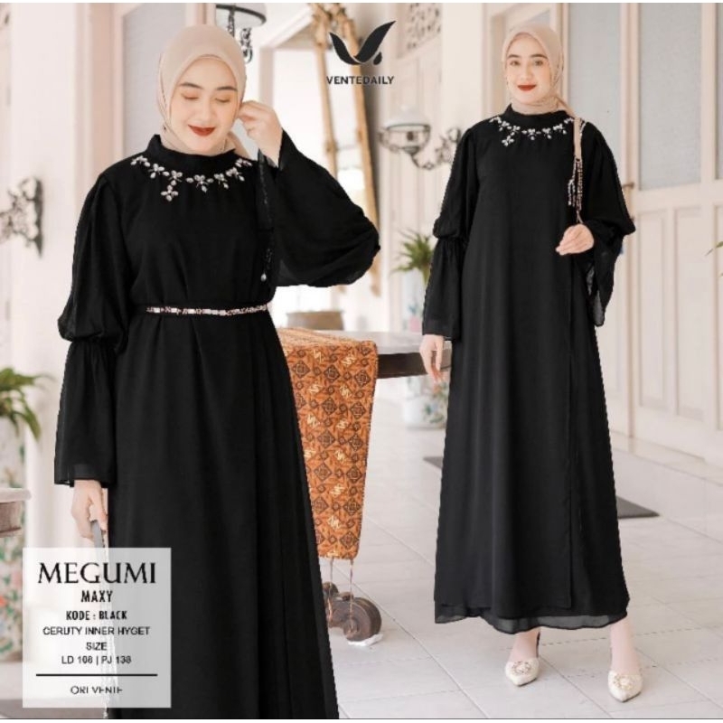 Kaftan Megumi By Vente Daily / Megumi Kaftan / Kaftan Lebaran / Gamis Lebaran