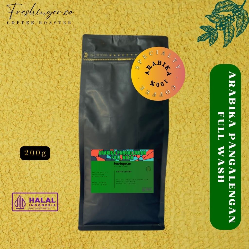 

Kopi Arabika Pangalengan Full Wash Biji/Bubuk 200g