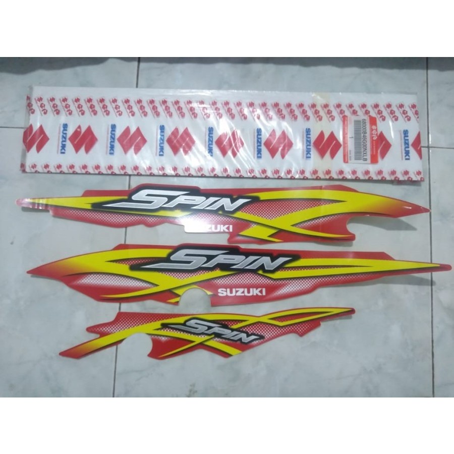 STRIPING LIST SPIN 125 STRONGER RED / MERAH CABE ORIGINAL SGP