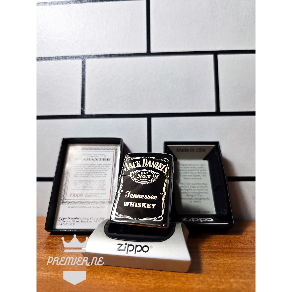 ZIPPO JACK DANIELS SPECIAL SERIES ORIGINAL PING SOUND WITH SEAL ORANGE