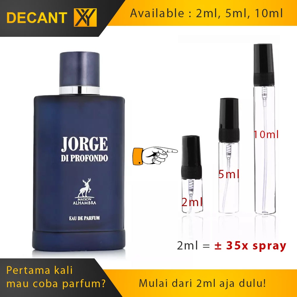 Decant Lattafa Jorge di Profondo for Men EDP 2ml 5ml 10ml