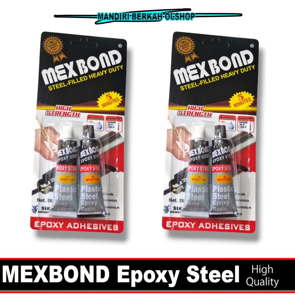 

Lem 5 Menit 58 Gram Epoxy Steel / Plastic Steel / Lem Besi Serbaguna