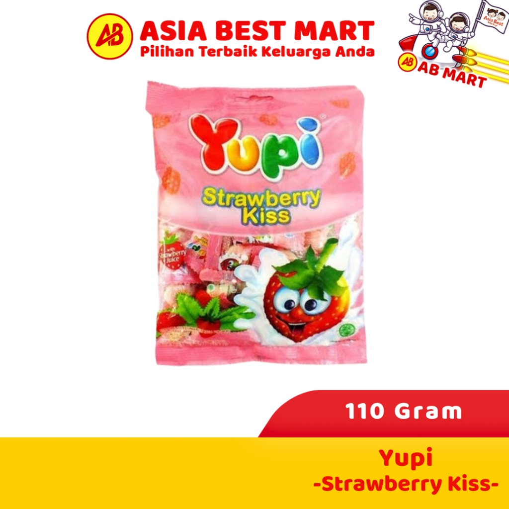 

Yupi Strawberry Kiss 110 Gr Permen