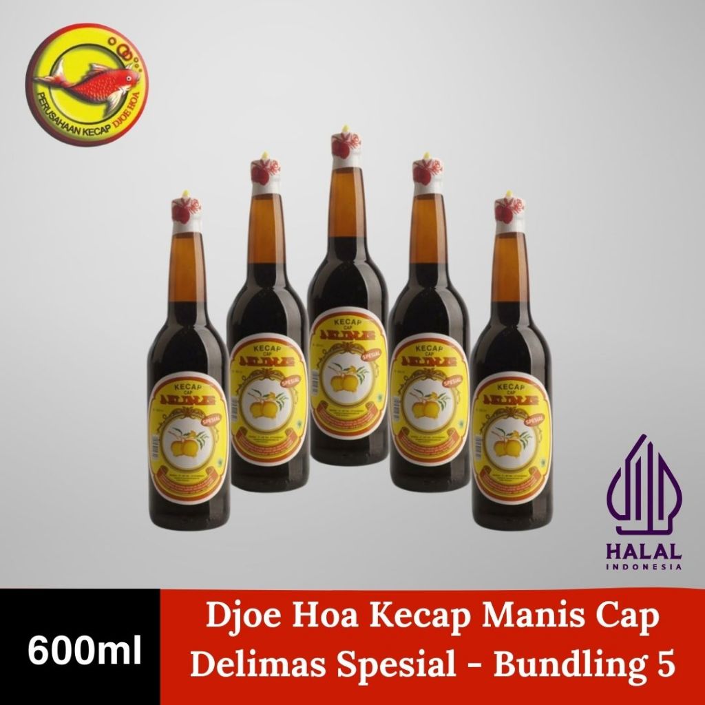 

Djoe Hoa Kecap Manis Cap Delimas Spesial - 600ml | Bundling 5