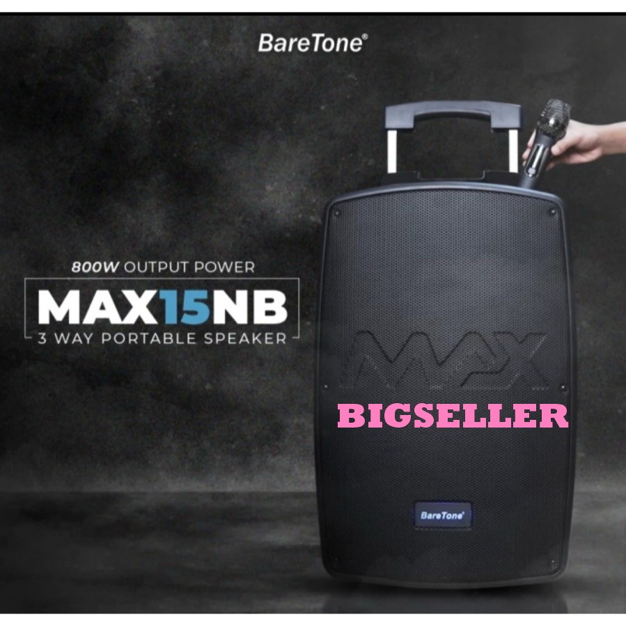 PROMO SPEAKER PORTABLE MEETING WIRELESS MAX15NB MAX 15NB 15 INCH BARETONE