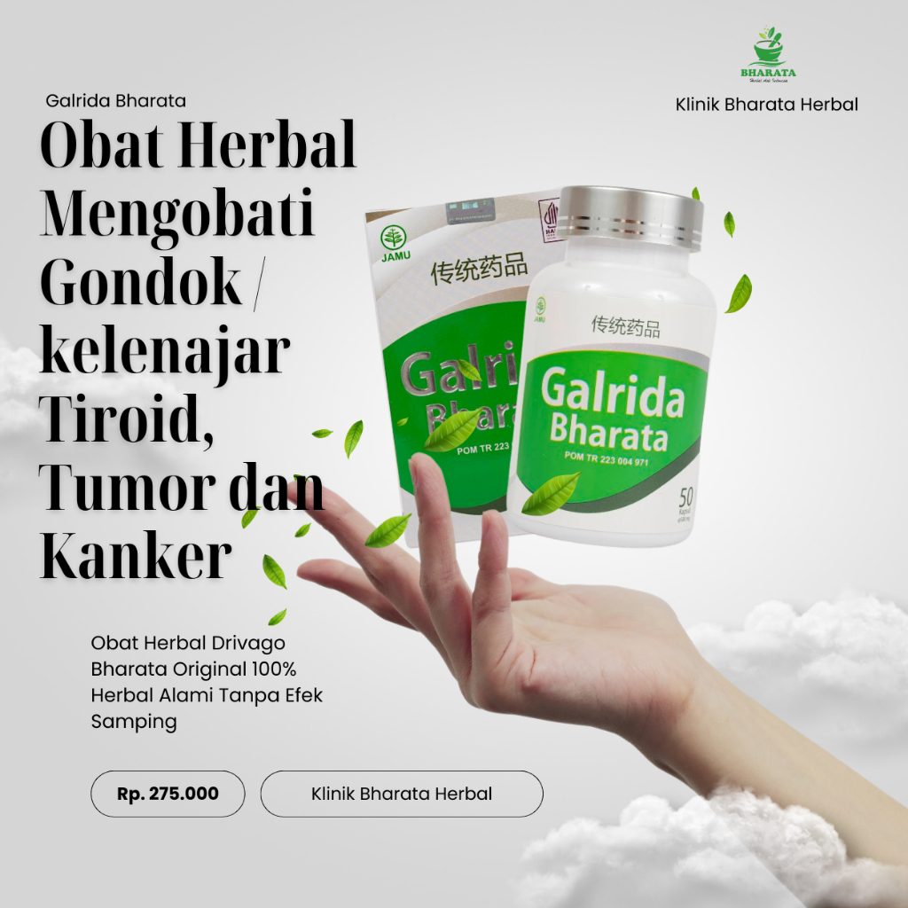GALRIDA BHARATA HERBAL MENGOBATI KELENJAR TIROID/GONDOK, TUMOR, KANKER PALING AMPUH 100% HERBAL ALAM