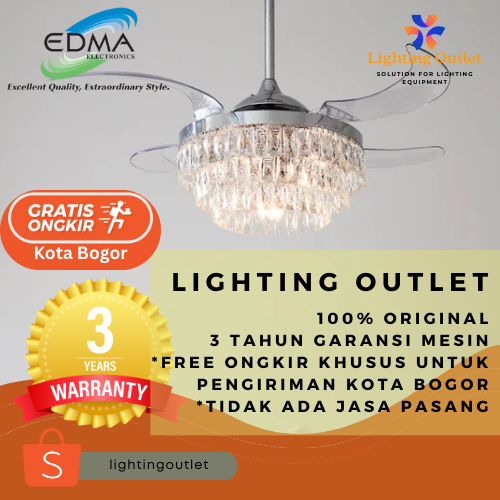 Kipas Angin Gantung Plafon MT Edma 48" Fanaway Veil Remote Control