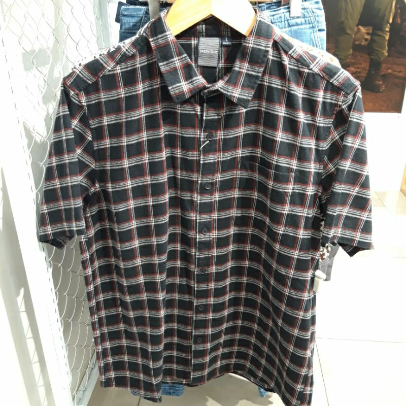 GREENLIGHT Kemeja Pria Lengan Pendek Original