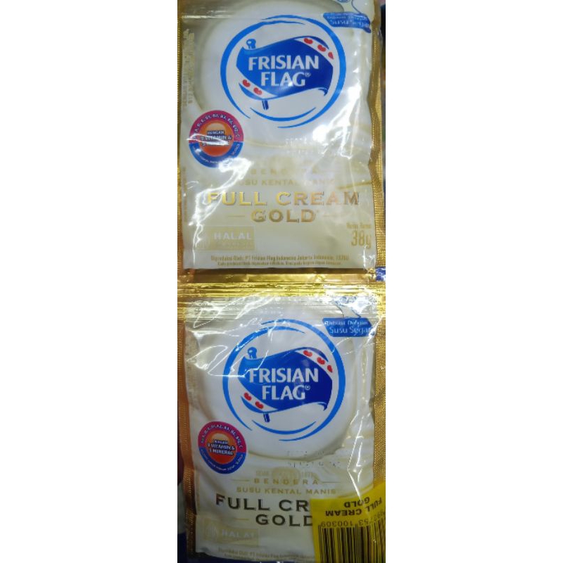 

susu kental manis bendera Frisian flag gold kemasan renceng isi 6 sachet