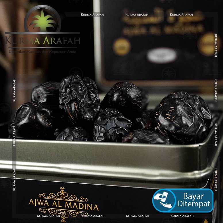 

HXM842 ORIGINAL Kurma Ajwa Kaleng 1kg Ajwa Al Madina Ajwa Nabi Kemasan Premium