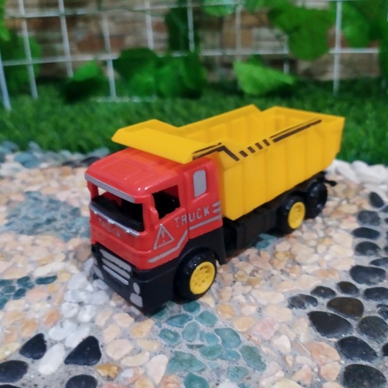 diecast mobil dump truk - miniatur mobil dump truk - mainan kado