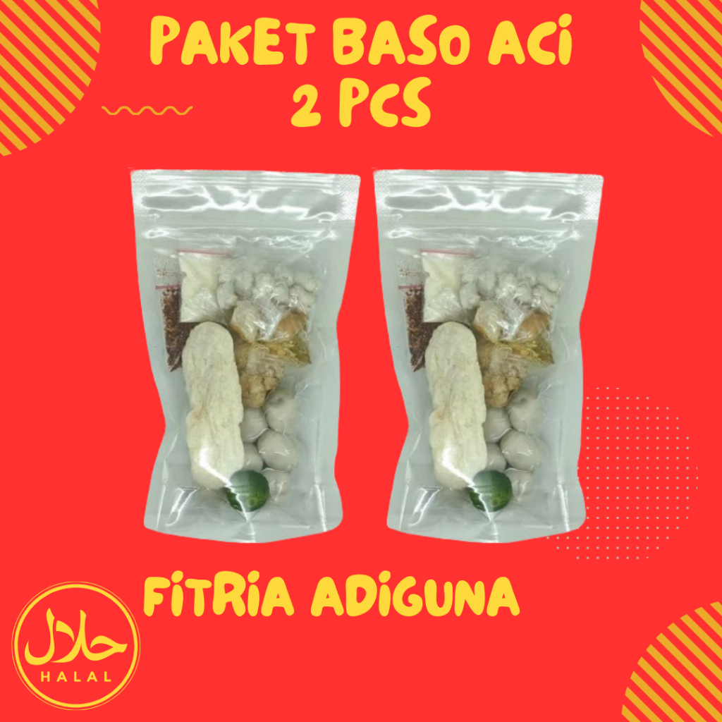 

PAKET 2 BUNGKUS BASO ACI INSTAN ASLI BANDUNG GURIH PEDAS SPESIAL KALDU AYAM BAWANG NIKMAT DAN HALAL