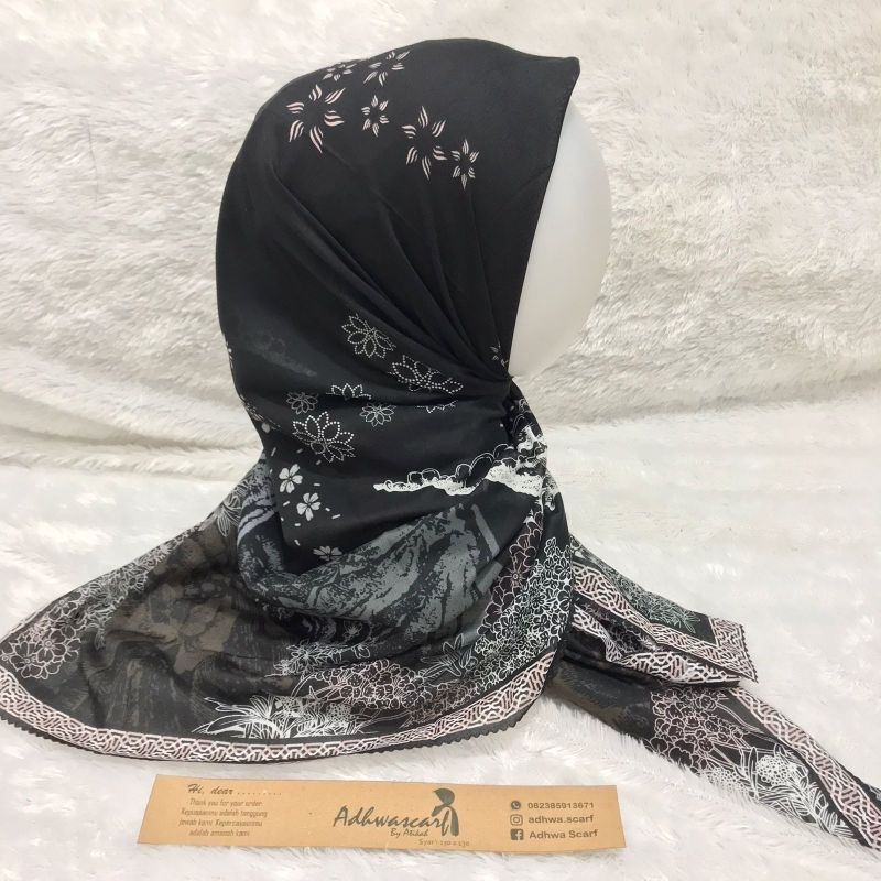 Hijab Voal Premium/Hijab Segi Empat motif Syar'i