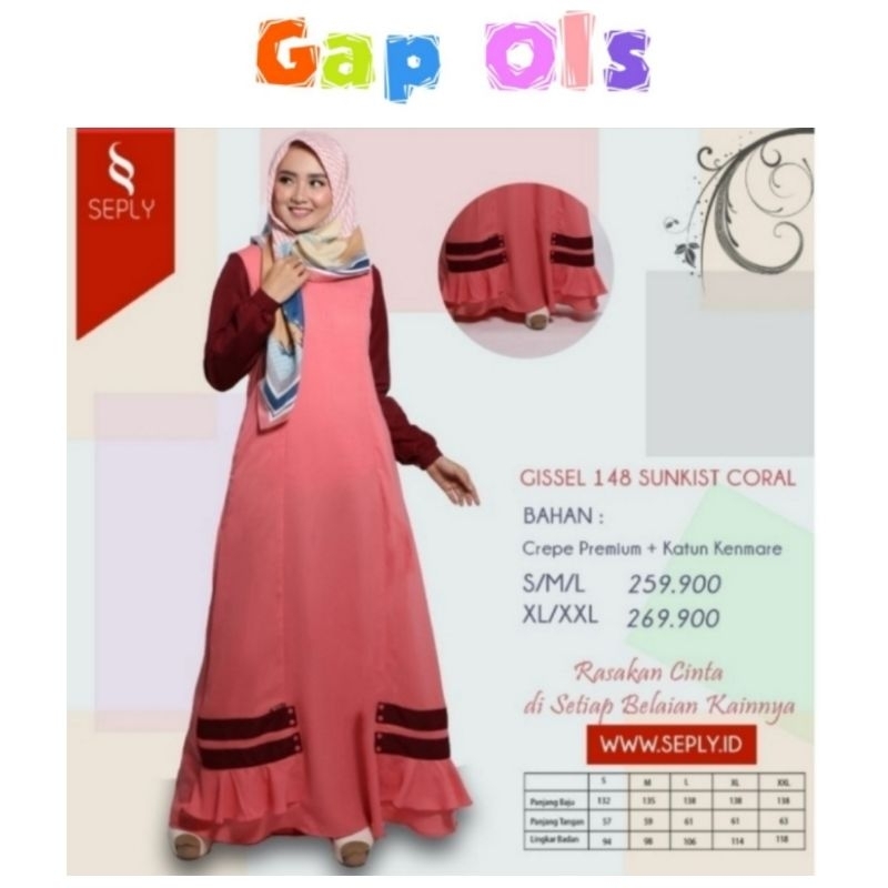 Seply Gissel 120 Gamis Seply Gissel 120 Gamis XL Seply XL Gissel XL