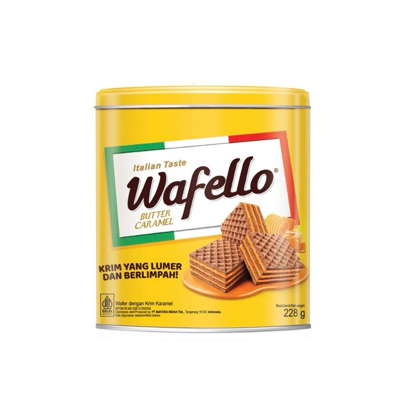 

PROMO! WAFER WAFELLO BUTTER CARAMEL KALENG 234gr