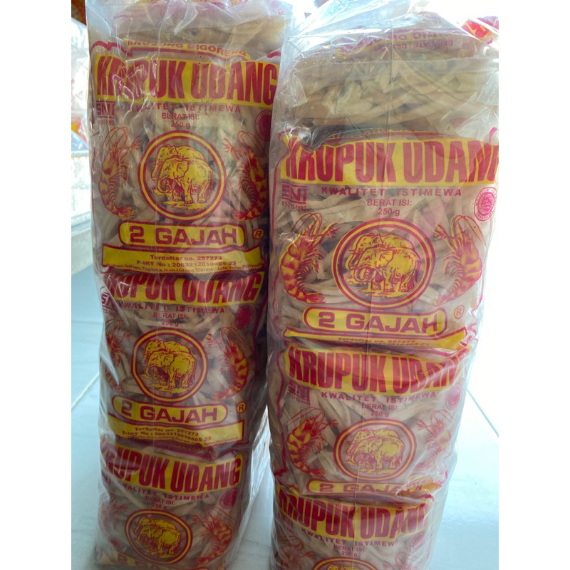 

Kerupuk Rasa udang 2 Gajah Stik