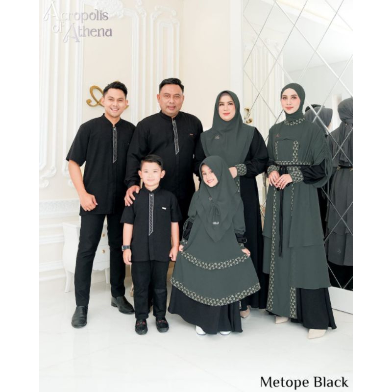 Acropolis of Athena by Aden /Family Series /Metope Black/Aden Hijab / Sarimbit by Aden /Warna hitam 