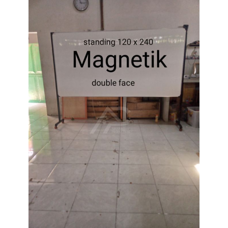 

whiteboard standing magnetik double face 120 x 240