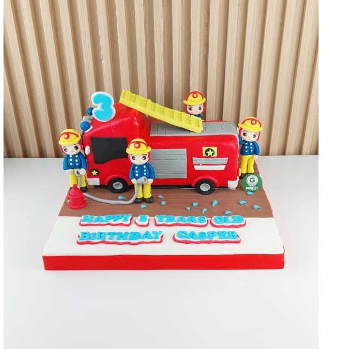 

KUE ULANG TAHUN FIRE TRUCK / UK 20CM X 20CM