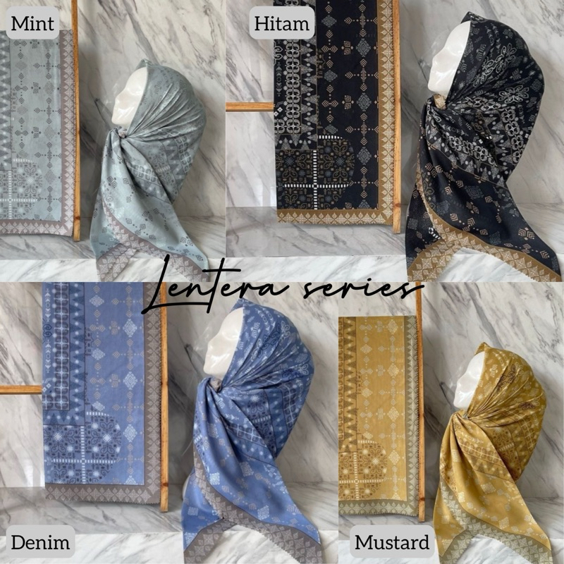 Segiempat Voal Motif Lasercut, Lentera series