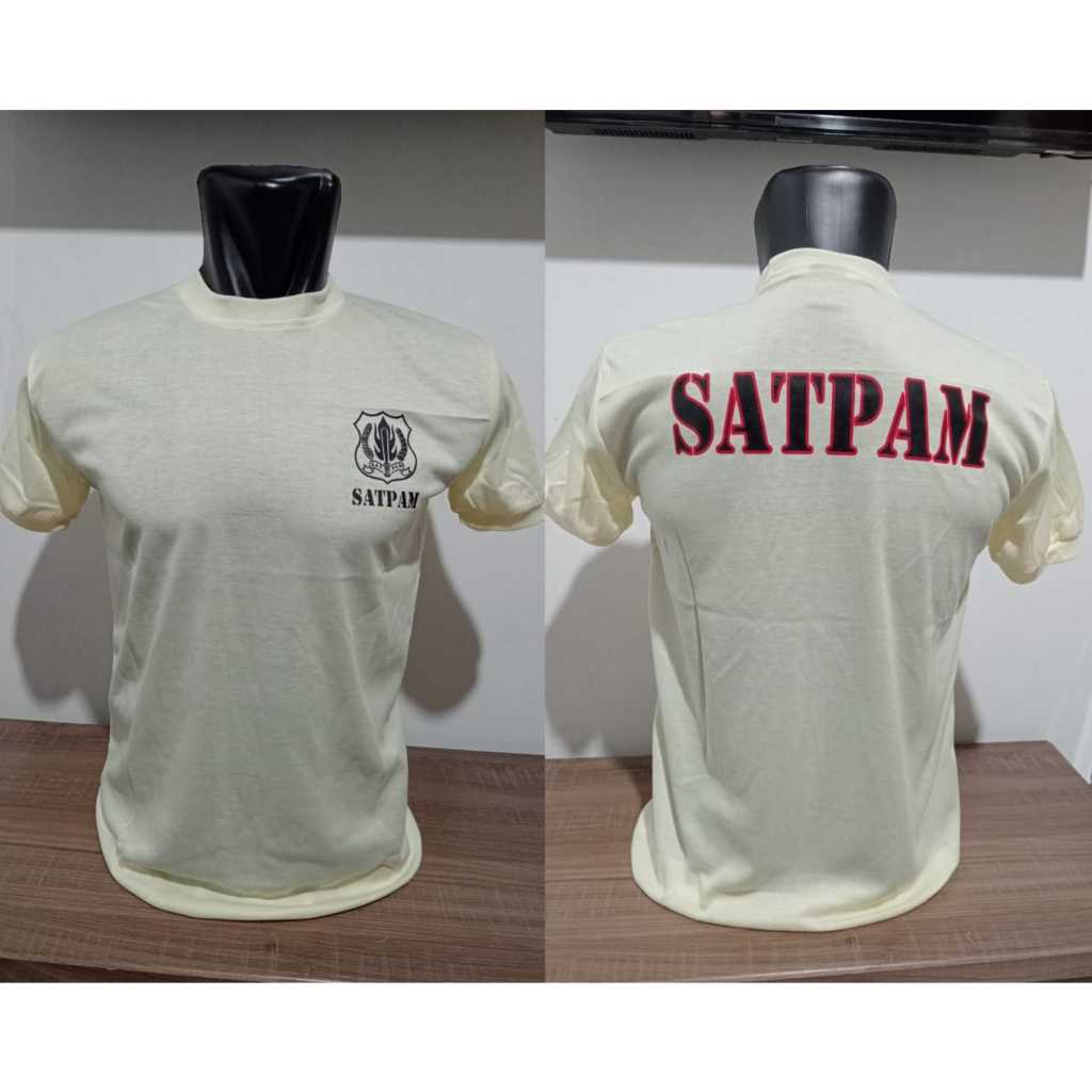 Kaos Satpam Cream / Kaos Satpam Pendek / Baju Satpam / Atribut Satpam