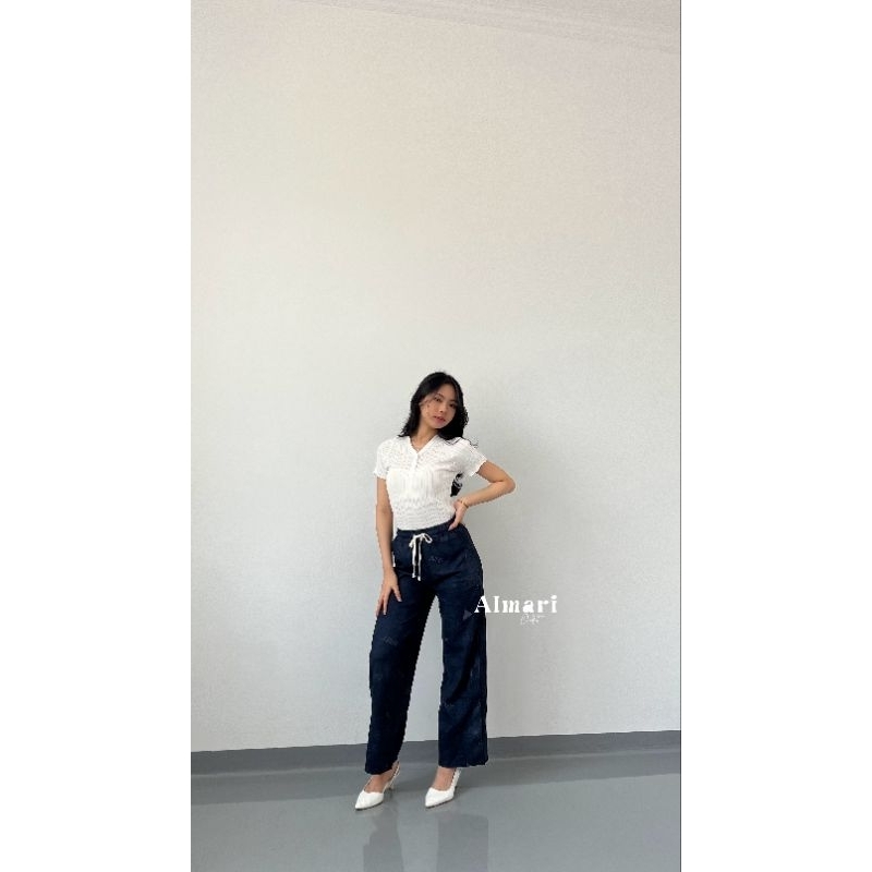 ALMARI ( Denim String Kulot 33453) |Kulot Denim | Kulot Jeans | Denim Kulot