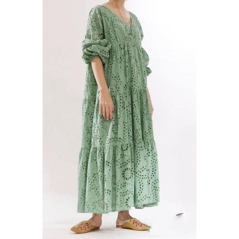 52200 Fashion maxi long lose loose dress dres longdress katbol katunbolong bangkok bkk bagus murah a