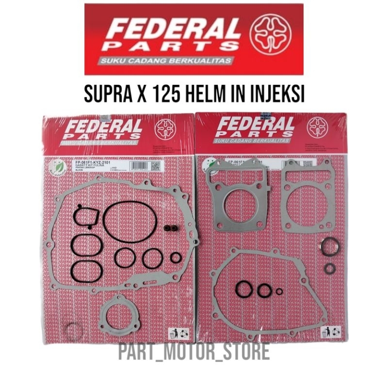 PAKING FULL SET SUPRA X 125 HELM IN INJEKSI KYZ GASKET BAK BLOK MESIN KOMPLITE FULSET SUPRA 125 HELM
