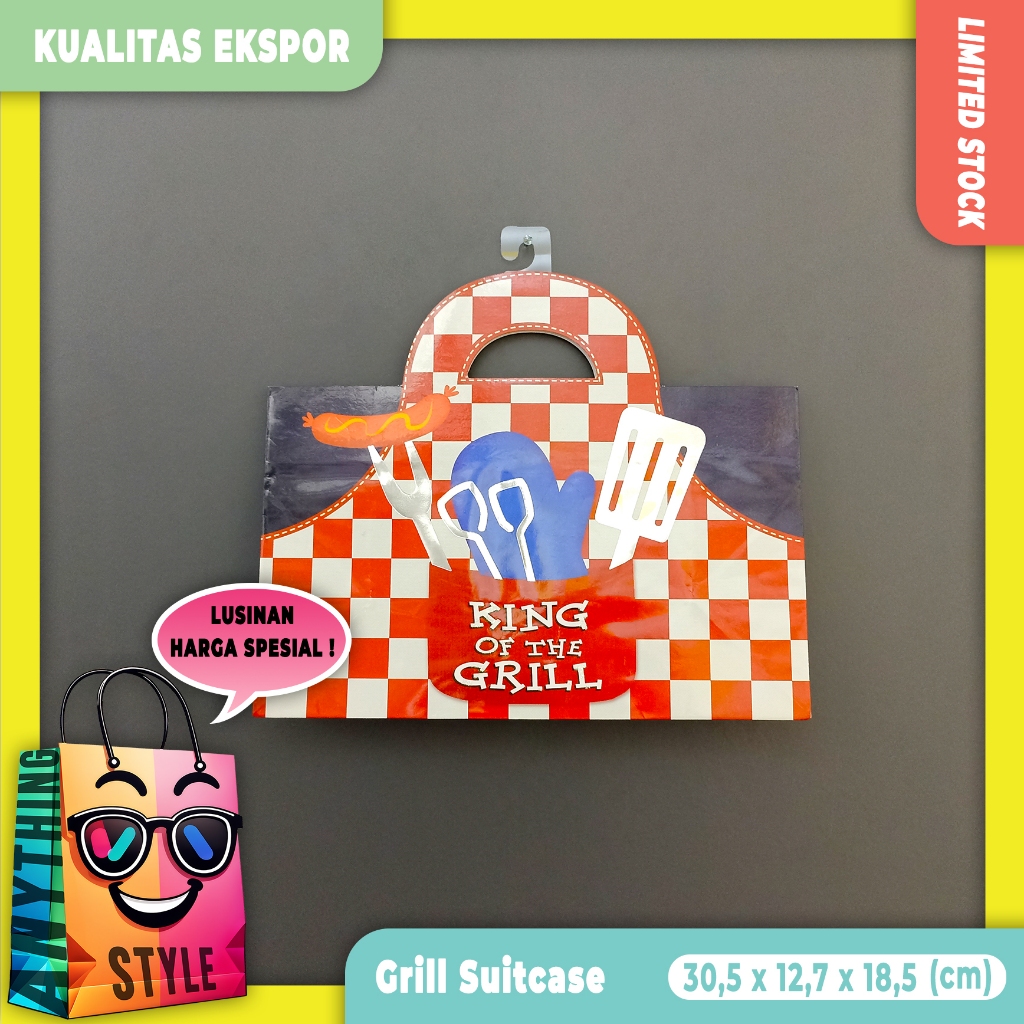 

[ Lusinan ] Paper Bag / Tas Kertas Bentuk Koper Motif Lucu Peralatan Memasak dan Glitter Kualitas Ekspor untuk Pesta Ulang tahun | Souvenir | Kado