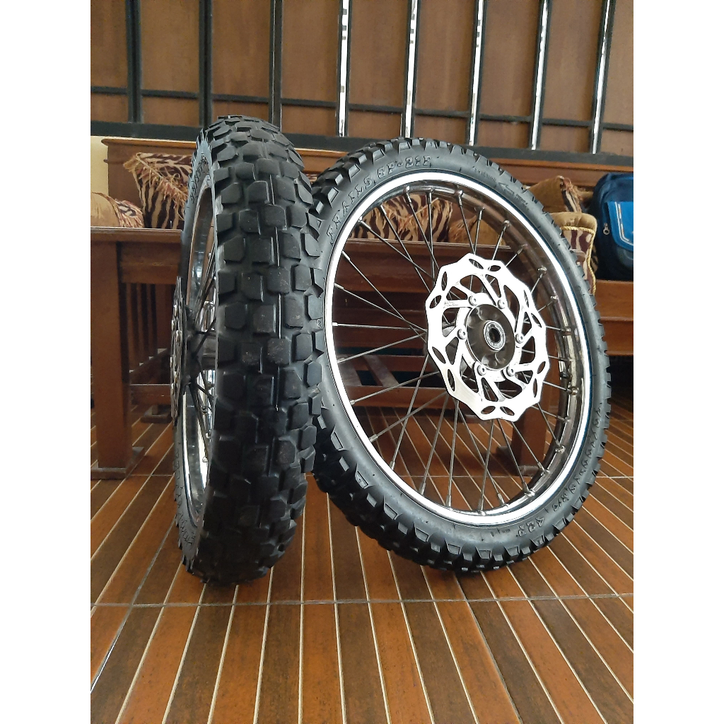 Wheelset Ori KLX Roda Set Original KLX Ring 16/19 Copotan Motor KLX150 S