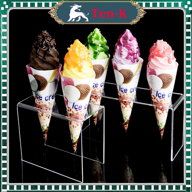 Rak Display Ice Cream Cone/ Holder Es Krim Akrilik/Cone Holder Display Ice Cream