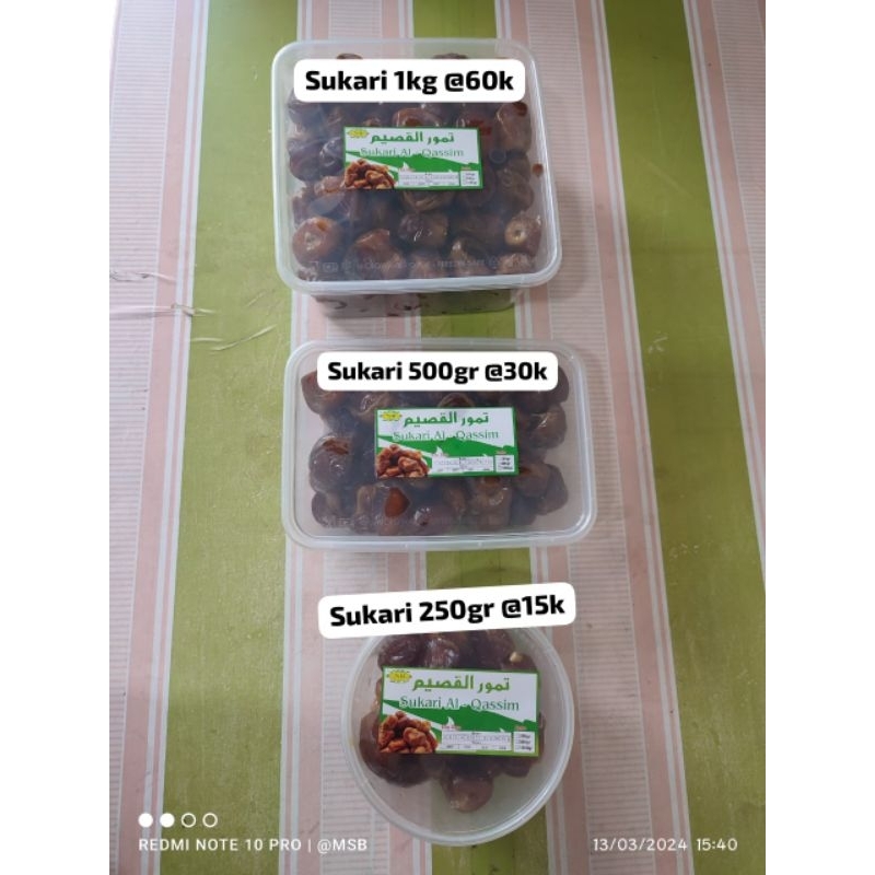 

kurma sukari repack 1kg, 500gr, 250gr