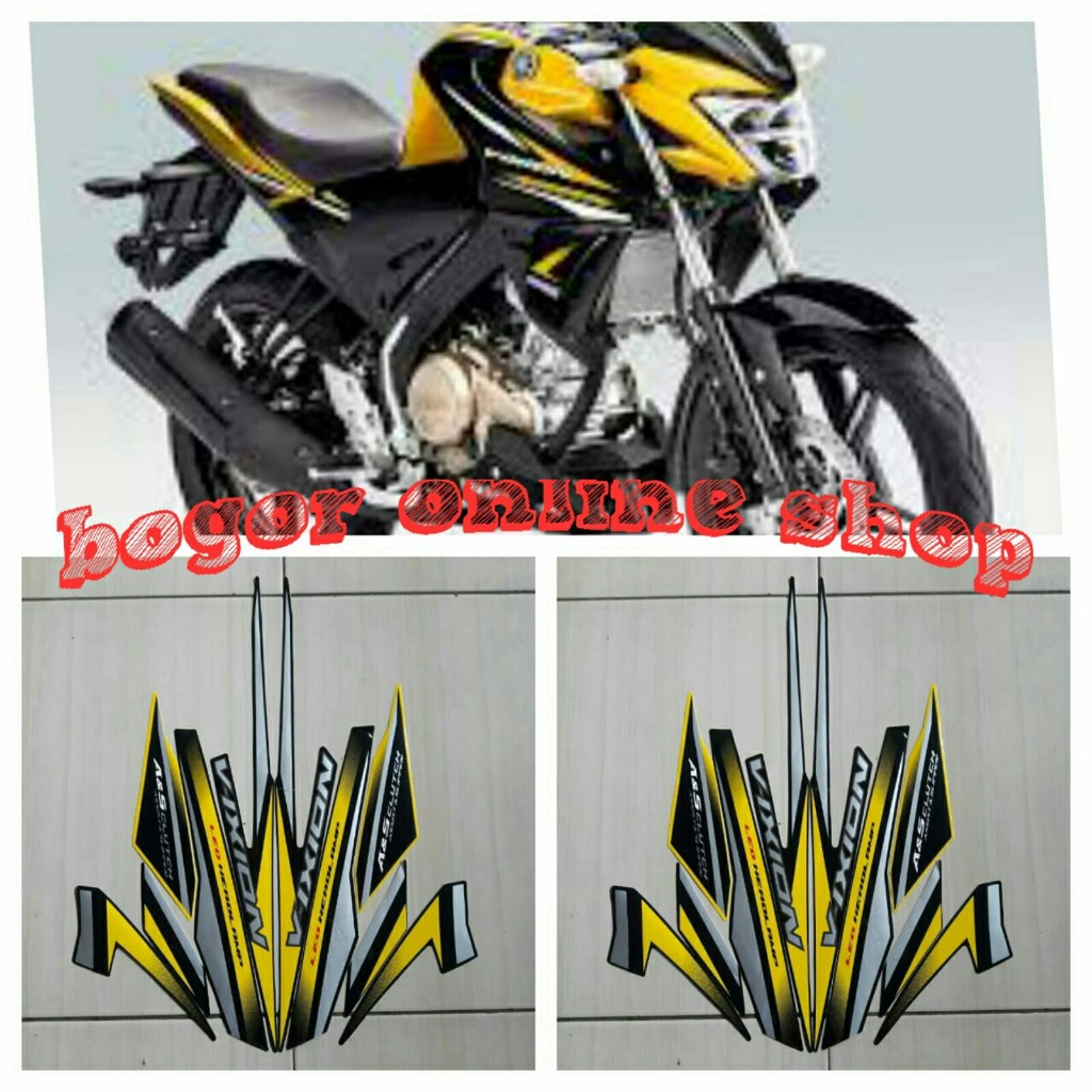 stiker motor vixion 2018 kuning