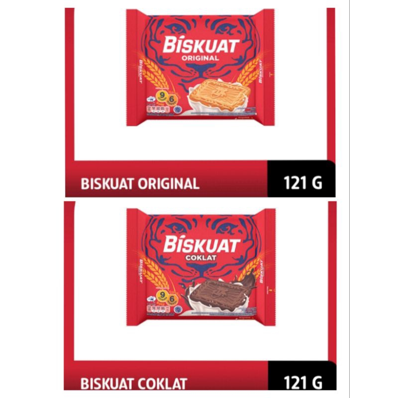 

BISKUAT Biskuit Susu Original/Cokelat 121,6 g