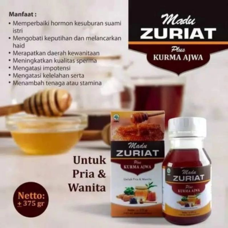 

MADU ZURIAT PLUS KURMA AJWA //MADU PROMIL ZURIAT