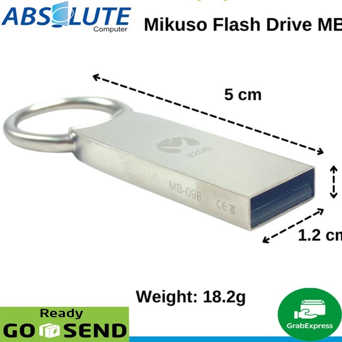 FD Mikuso MB098 16GB 32GB USB 2.0 Original MB 098 Slim Ori - 16GB