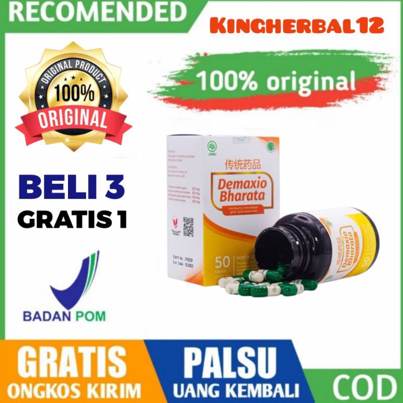 BPOM Demaxio Bharata 100% Original Obat Kulit Gatal Herpes Kemerahan Herbal