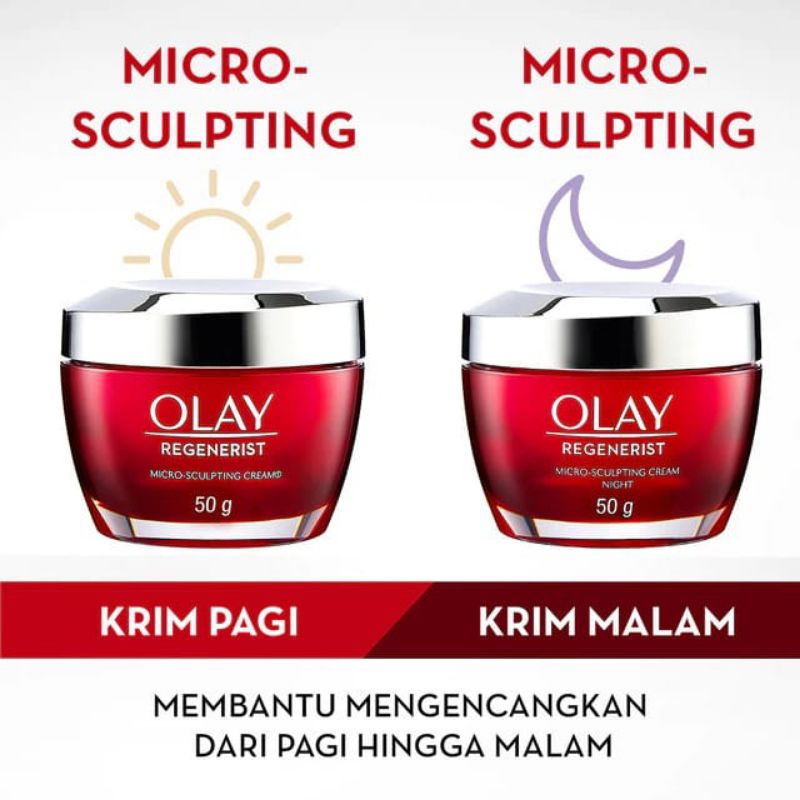 [ Satu Set ] Olay Regenerist Micro- Sculpting Day  50 gr dan Night cream 50gr