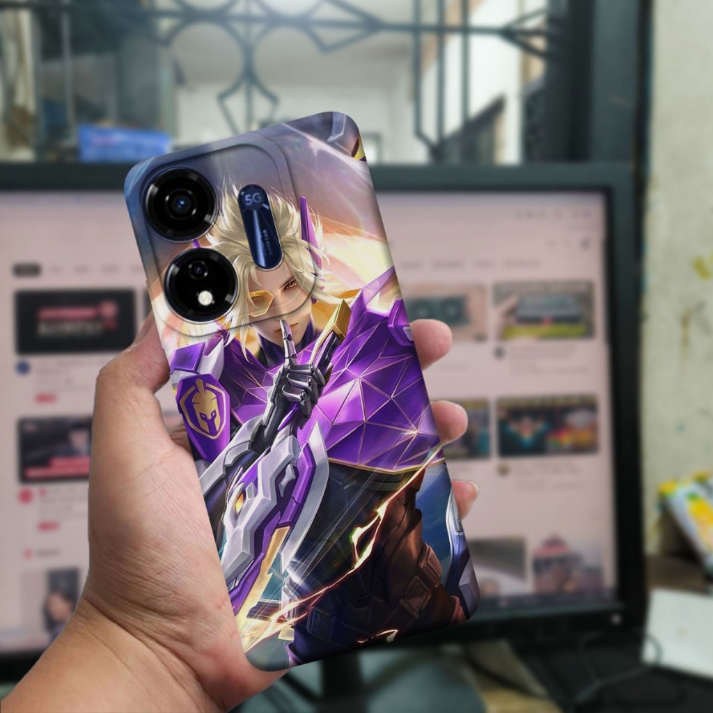 Opvistore Case Itel P55 5G - Itel P55 4G Pelindung Belakang Handphone Softcase Macaron Pro Kamera Si