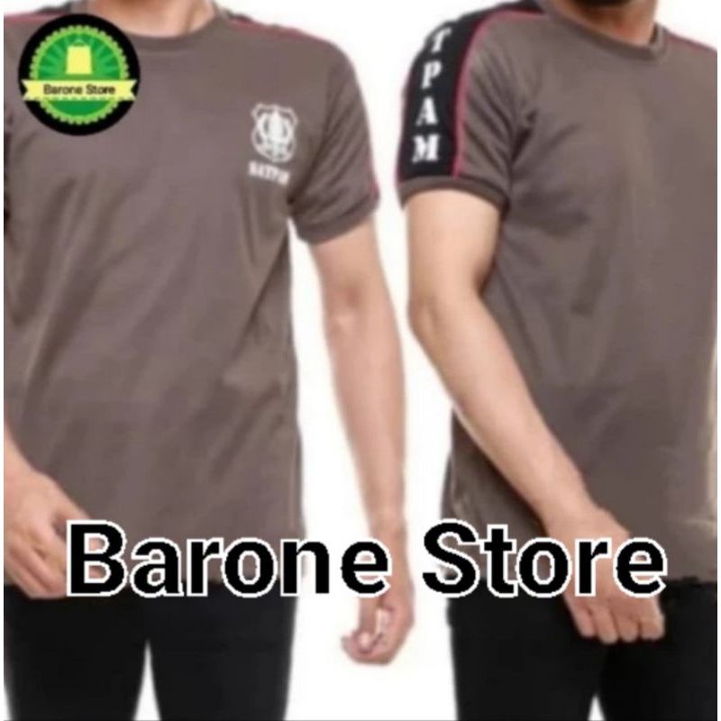 Baju Kaos Satpam / Security Typing Coklat