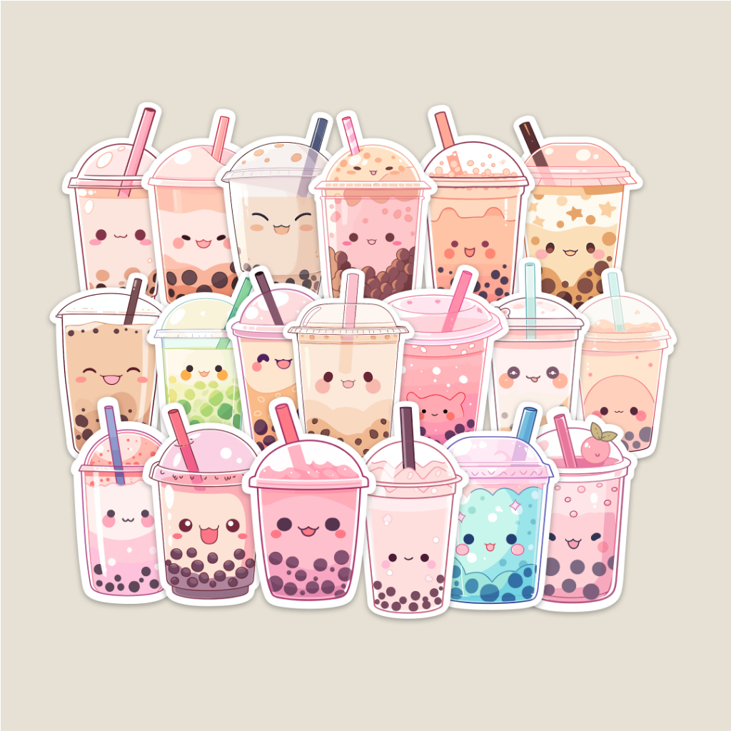 

Sticker Boba Vinyl Waterproof (19 pcs)