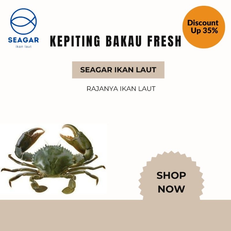 

SEAGAR Kepiting Segar Bakau Fresh (4-5 Ekor)