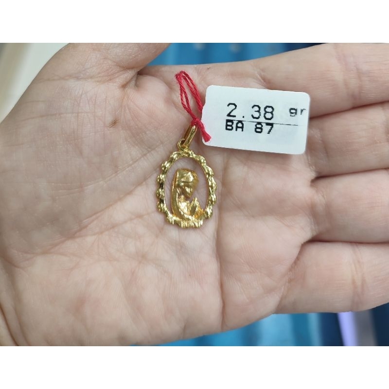 Liontin emas 75 bunda maria doa