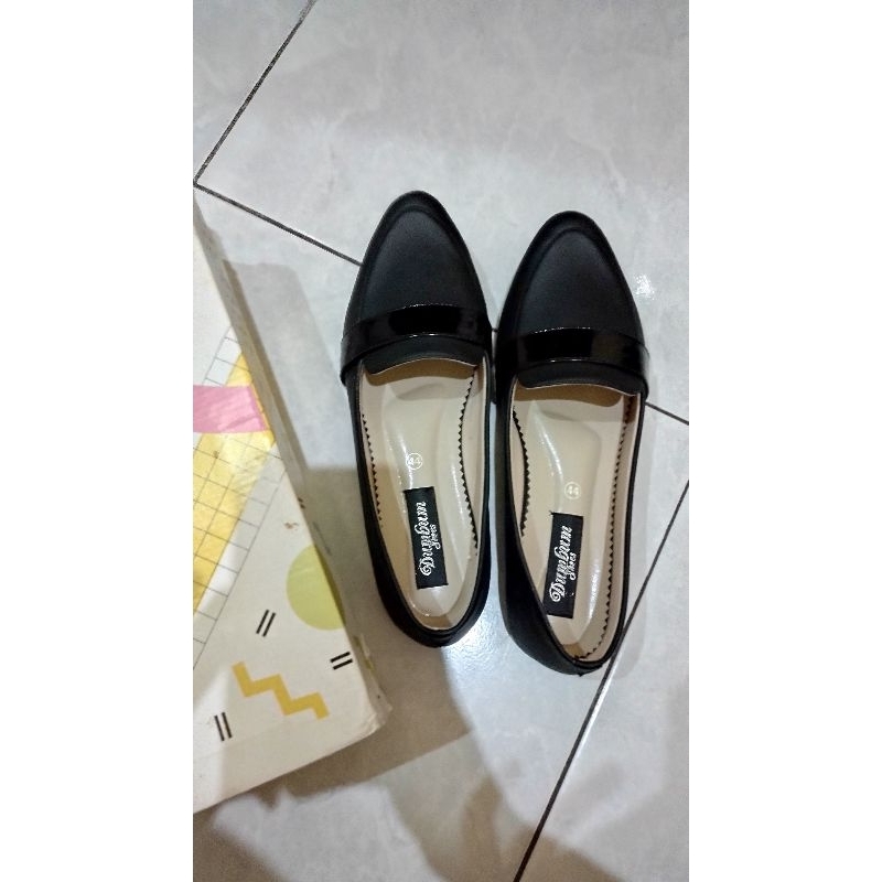 Azzura Flat Shoes Black Size 44