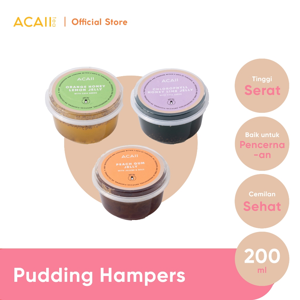 

Acaii Tea Healthy Dessert Pudding Hampers (3x200ml)