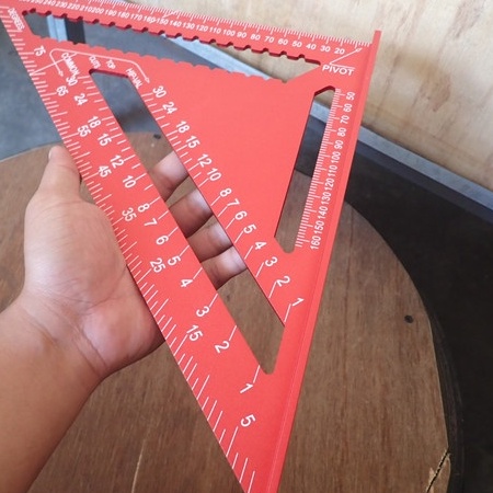 

55 COD Penggaris Siku Multifungsi Sudut 9 Derajat Mistar Triangle Ruler Pasekon Penggaris Tukang Aluminium