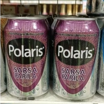 

Polaris Sarsaparila 330ml minuman ringan berkarbonasi sarsi air soda minum kaleng