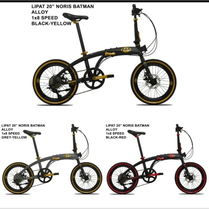 SEPEDA LIPAT 20 NORIS BATMAN ALLOY