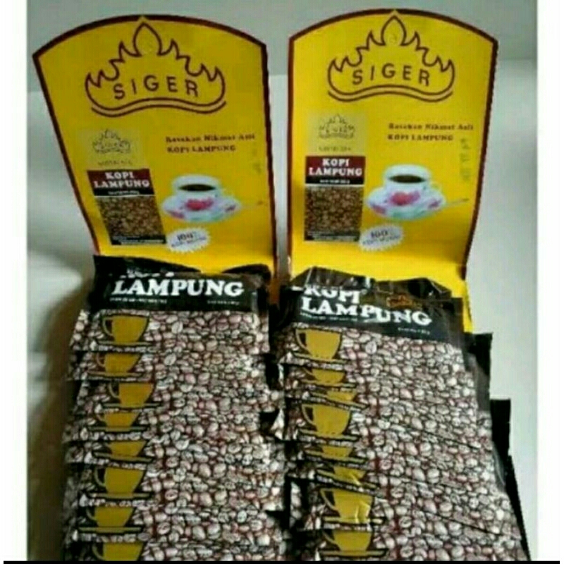 

Kopi Lampung, kopi siger ASLI lampung sepapan isi 10pack