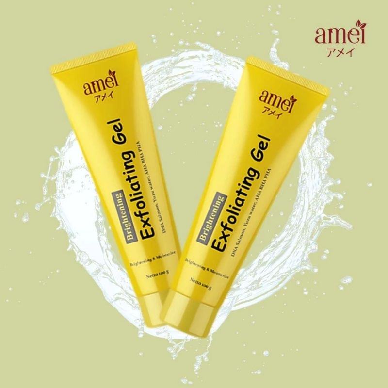 Cerah Bersinar Gel Exfoliating Amei BPOM | Exfoliating gel DNA salmon | Mencerahkan | Eksfoliasi waj